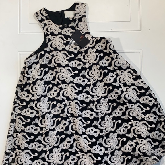 J.O.A. Dresses & Skirts - NWT J.O.A Mesh Embroidered Mini Dress Black/Ivory S